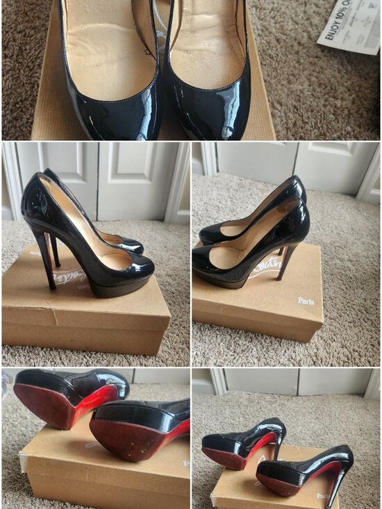 Christian Louboutin Shoes - Christian Louboutin Bianca 140 Black Patent Pumps EU 38 Red Sole w/ Box